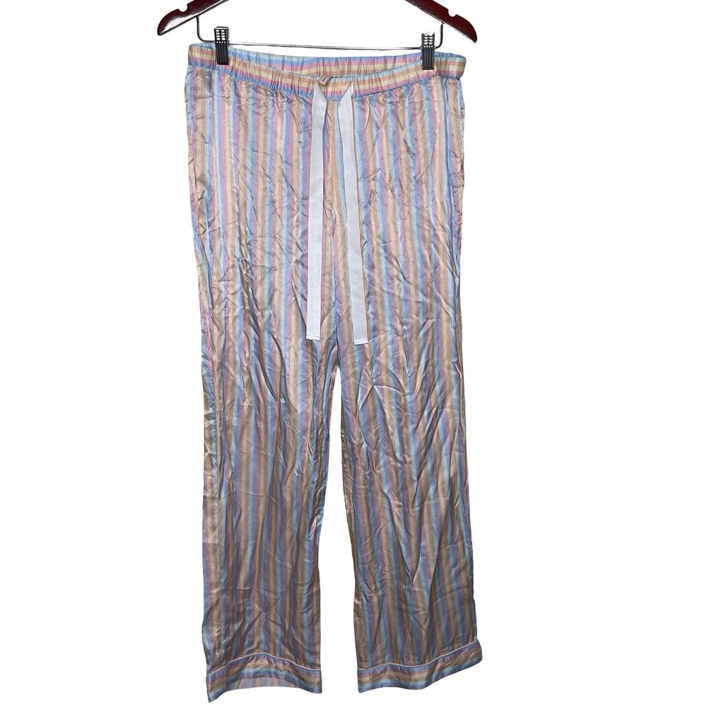MORGAN LANE Chantal pajama Pant in baby rainbow stripe sz M
